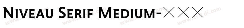 Niveau Serif Medium字体转换